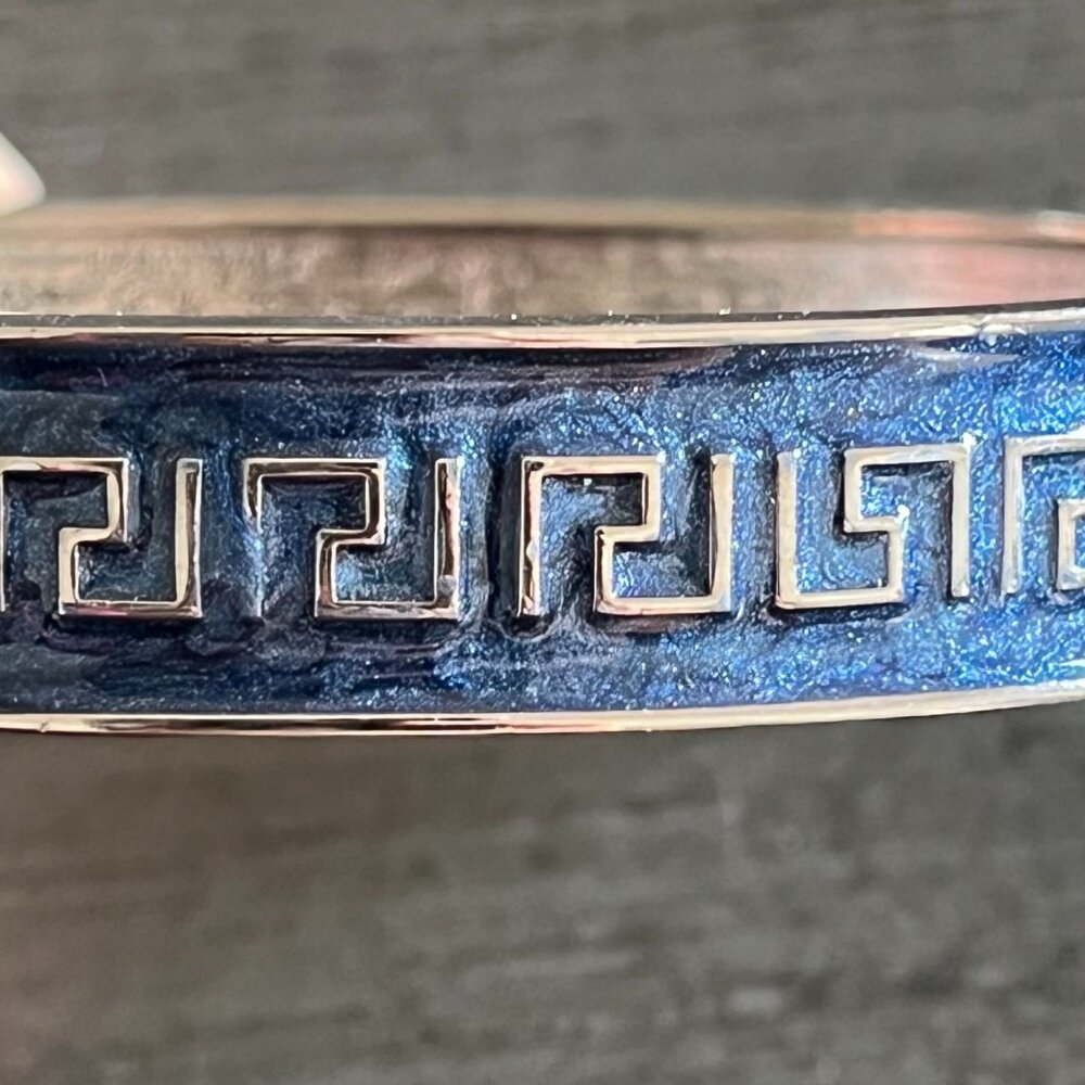 Blue and Silver Greek Handcrafted Bracelet